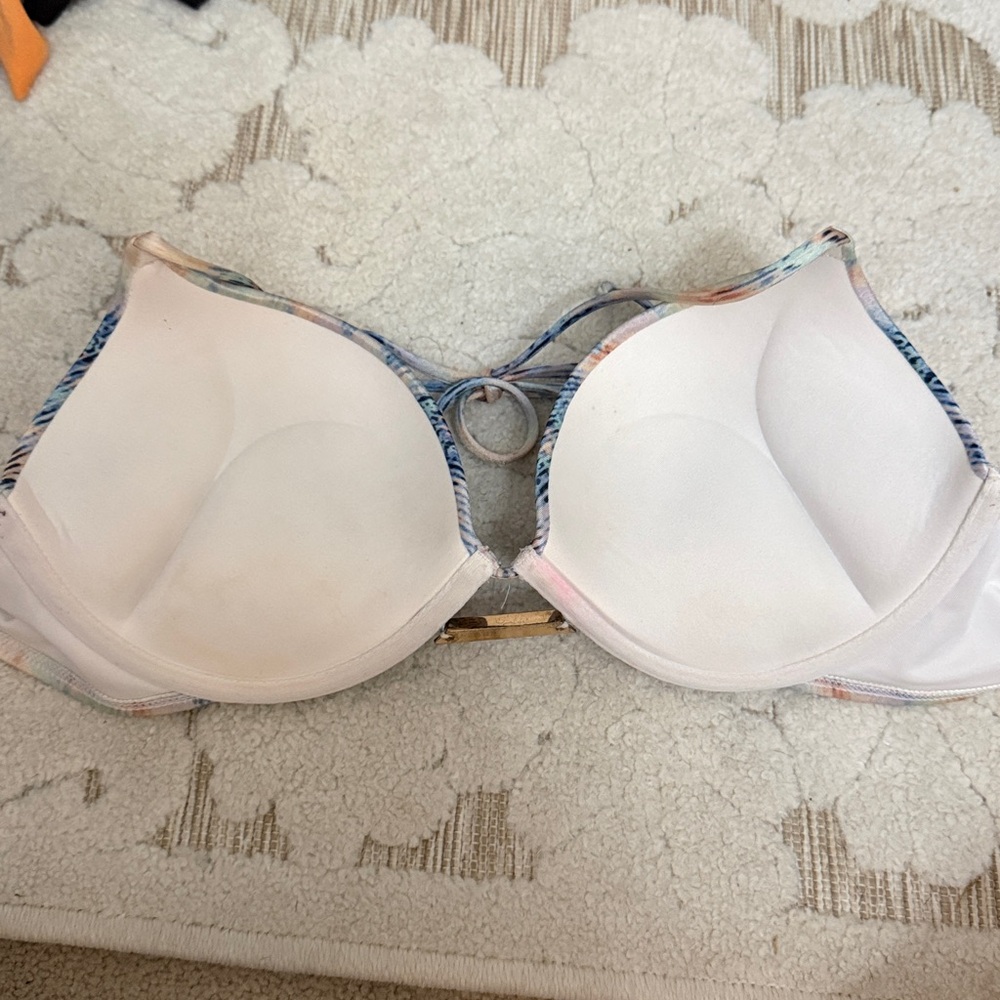 Colorful Halter Bikini Top bombshell 34C - Picture 3 of 3